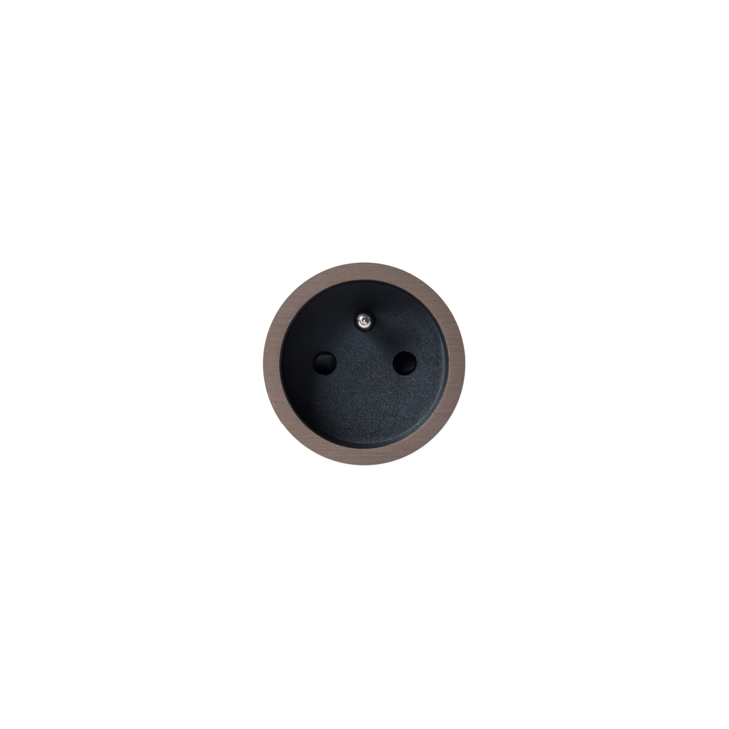 Rond 2.0 - backfit prise nl-d bronze foncé/noir  sans rebord
